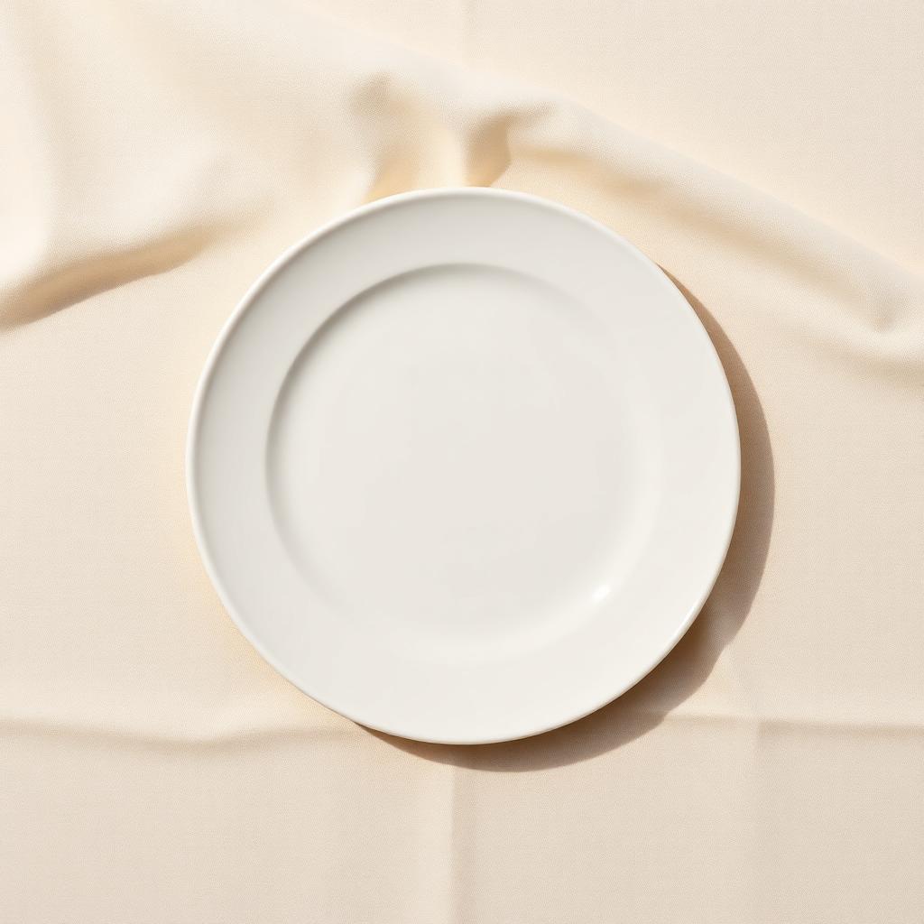 White Ceramic Dinner Plate
