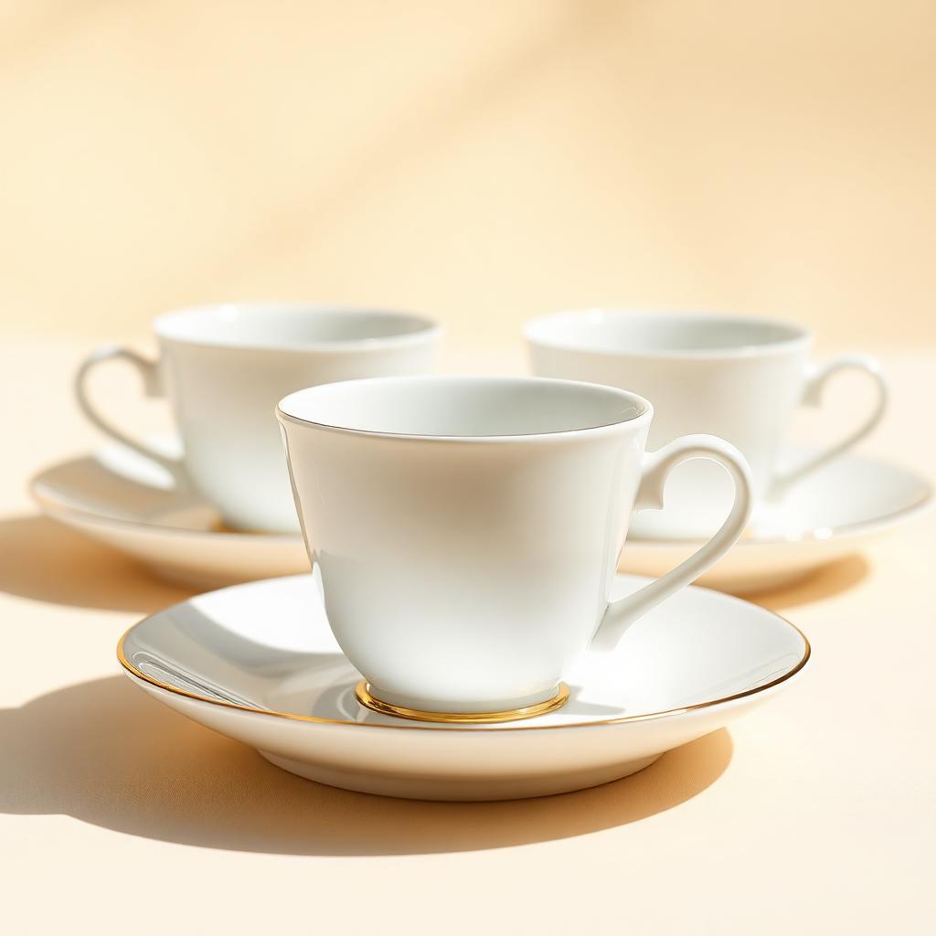 Premium Tea Cup & Saucer Set (6 Pcs)